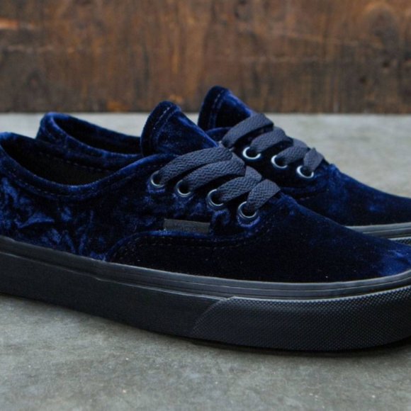 Vans Shoes - Vans Velvet Authentic Sneaker Navy/Black